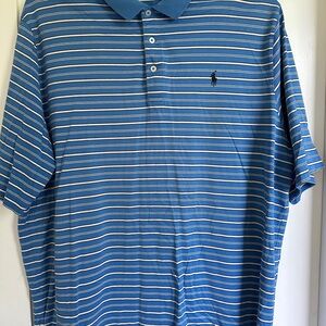 Polo by Ralph Lauren Blue and White Striped Polo Shirt